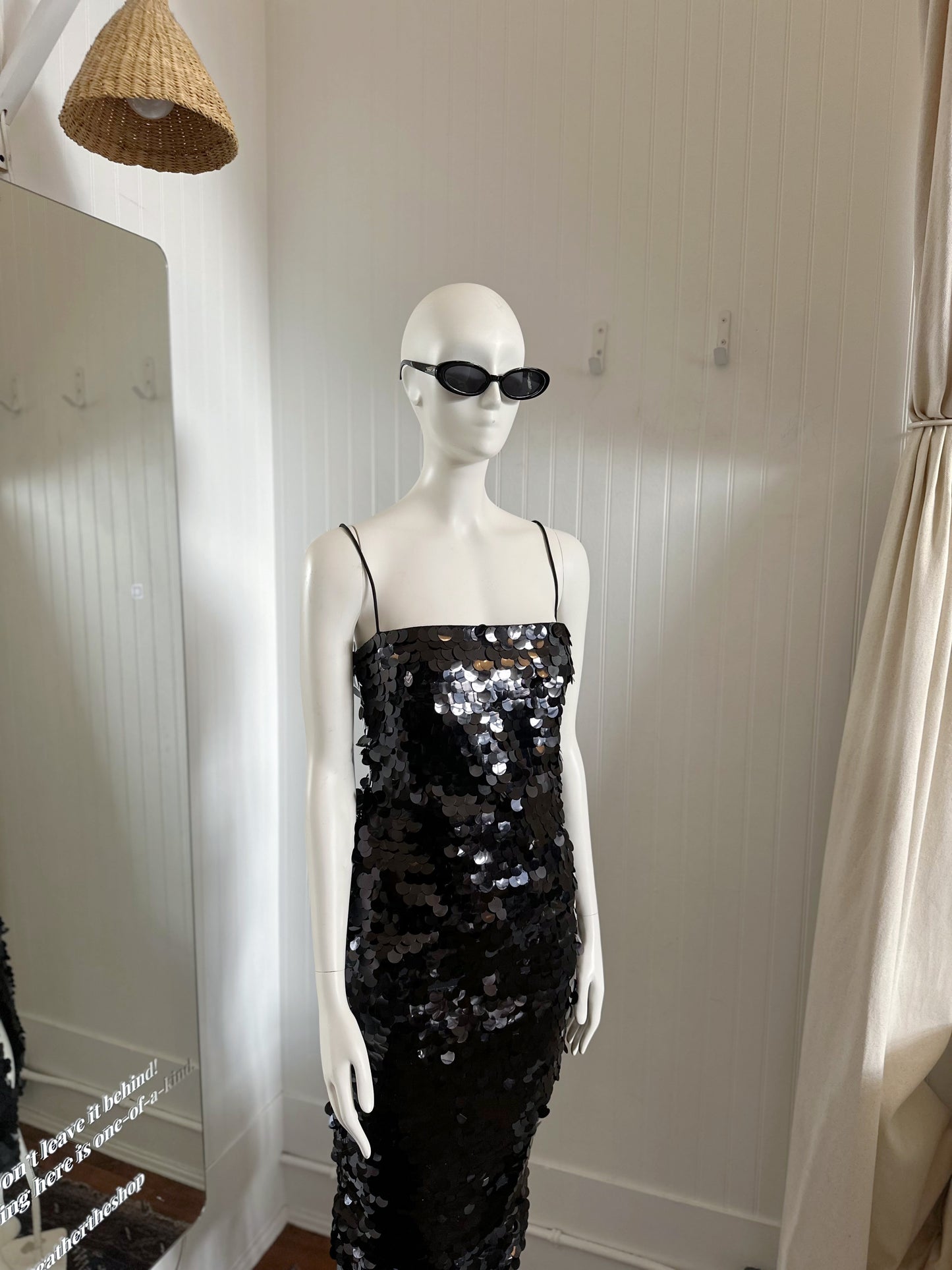 New Arrivals Black Sequin dress (XXS/XS)