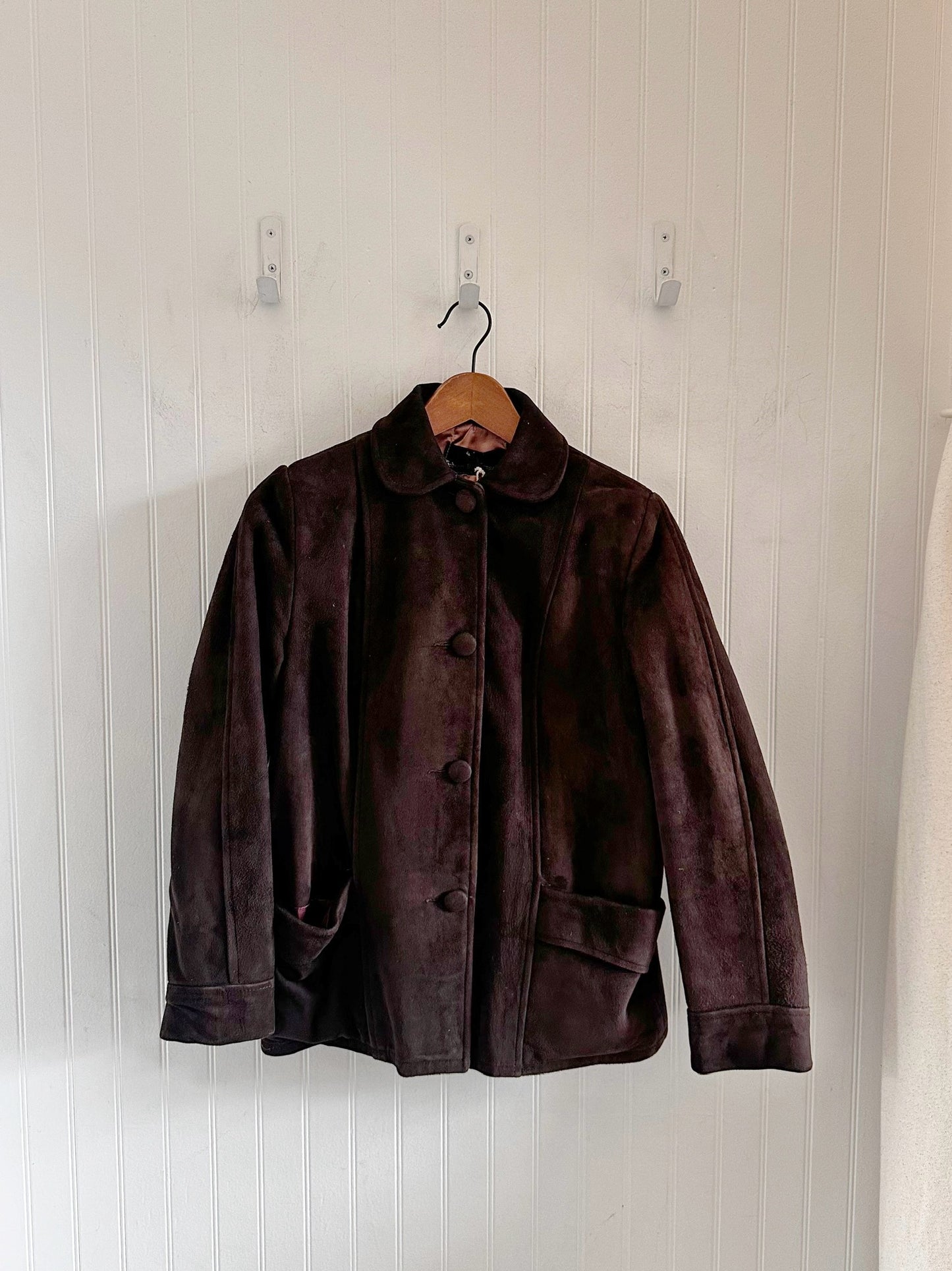 Vintage Brown Suede coat (XS)