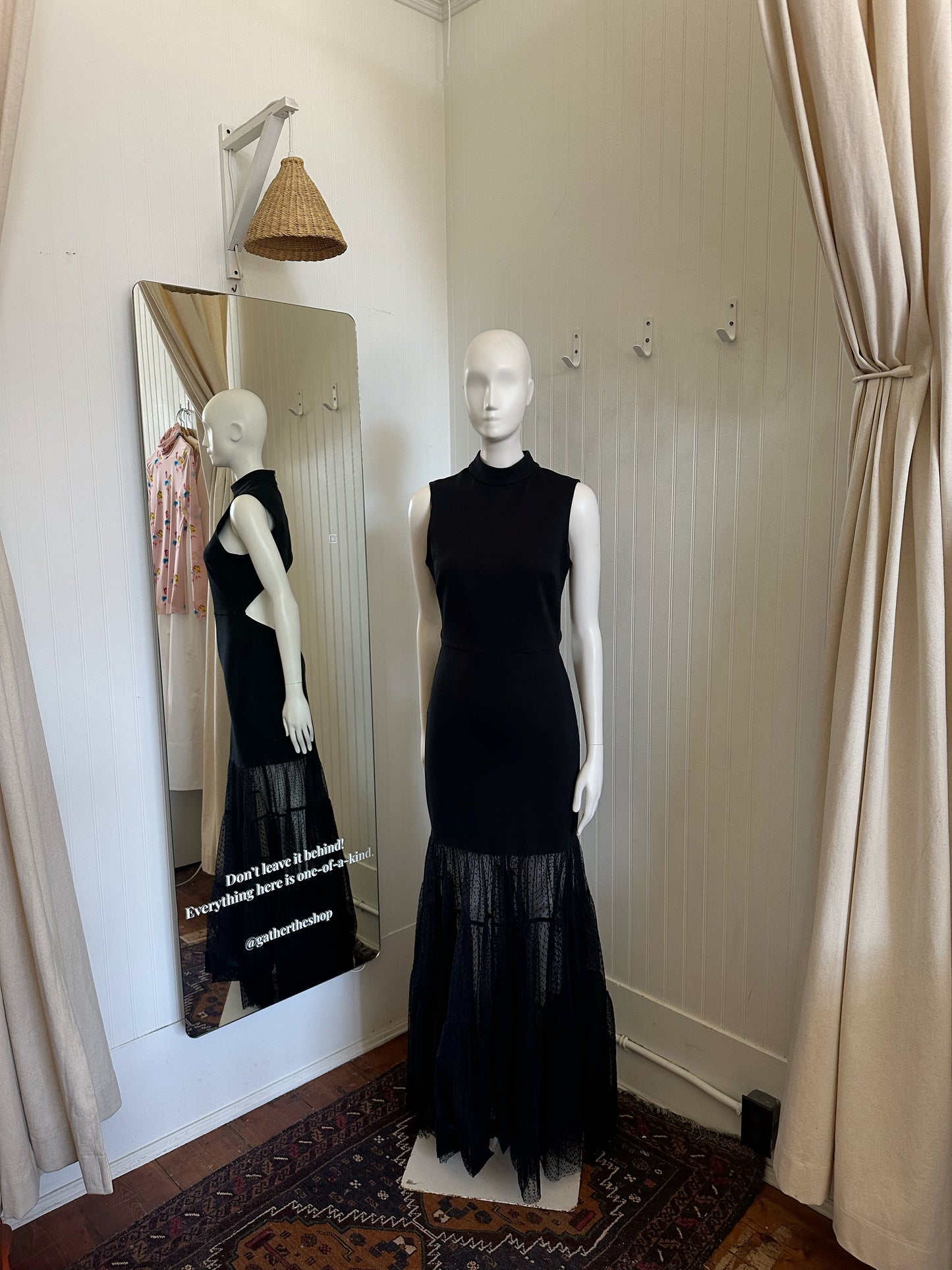 The staud Daffodil Dress in black (size small)