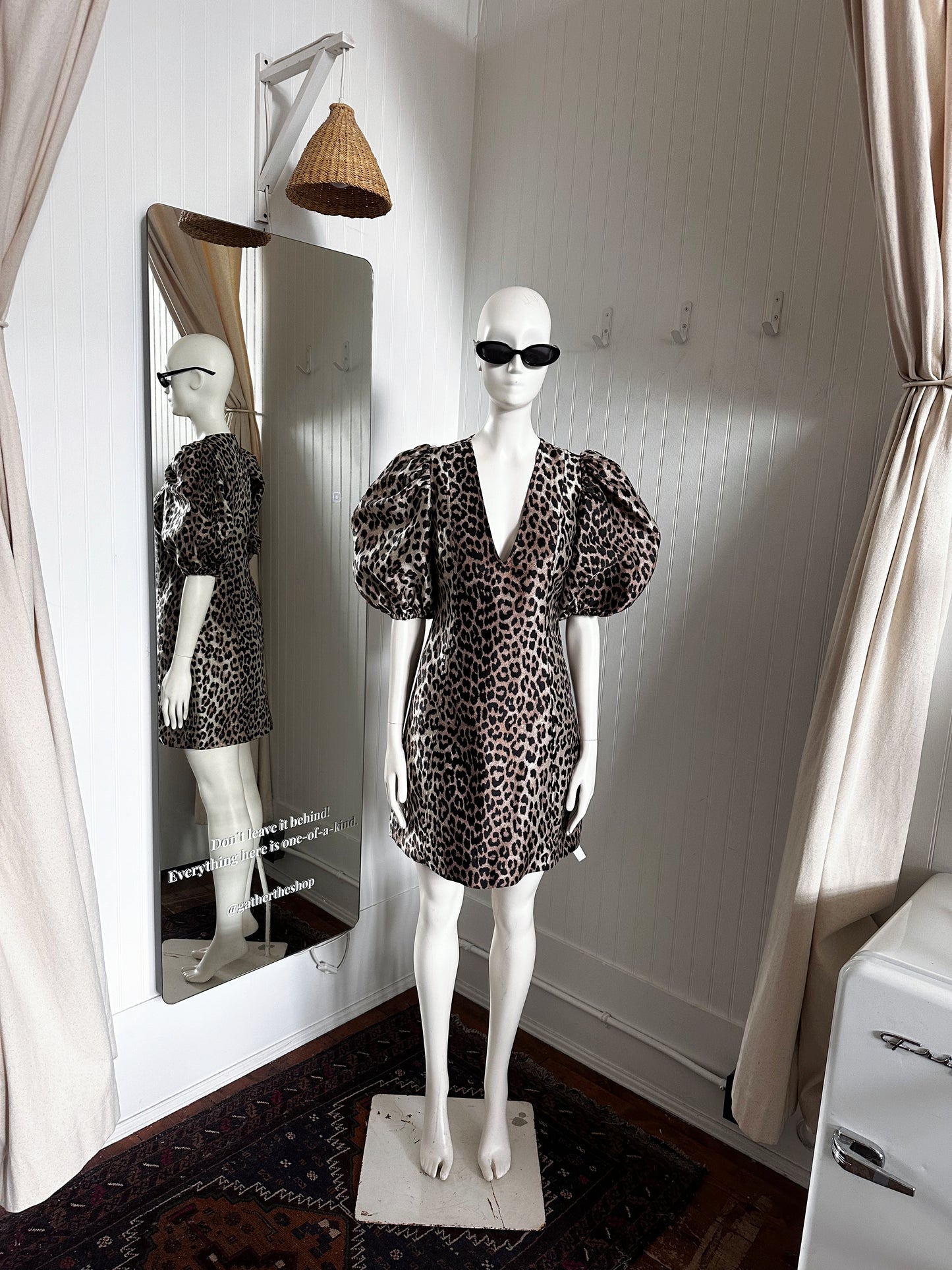 Ganni Leopard Dress (size small)