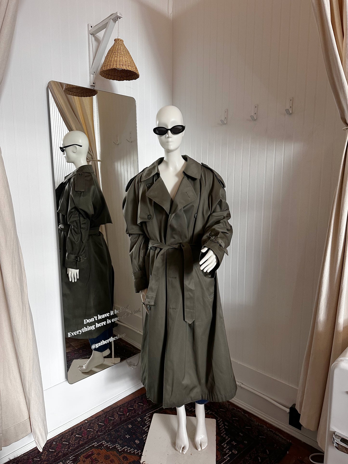 Oversized Olive Trench (m-xxl)