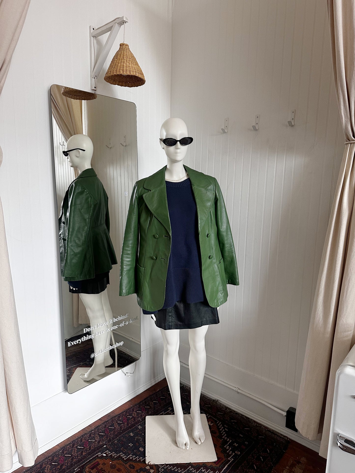 Green Leather Jacket (s/m)