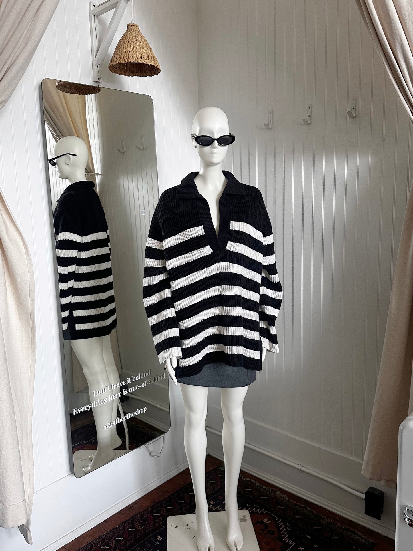 Stylein organic cotton striped sweater (medium)