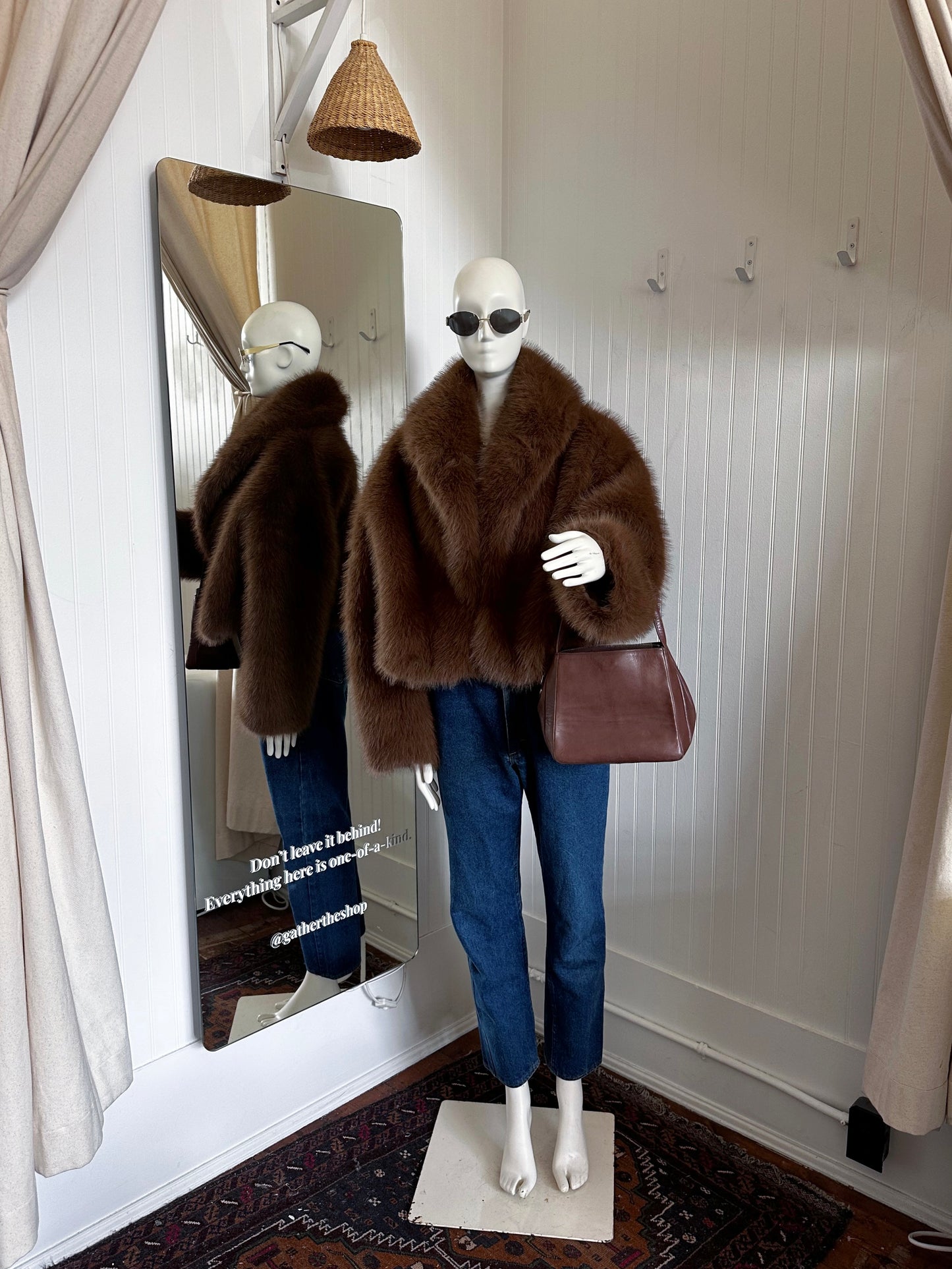 Brown Faux Fur Coat (medium)