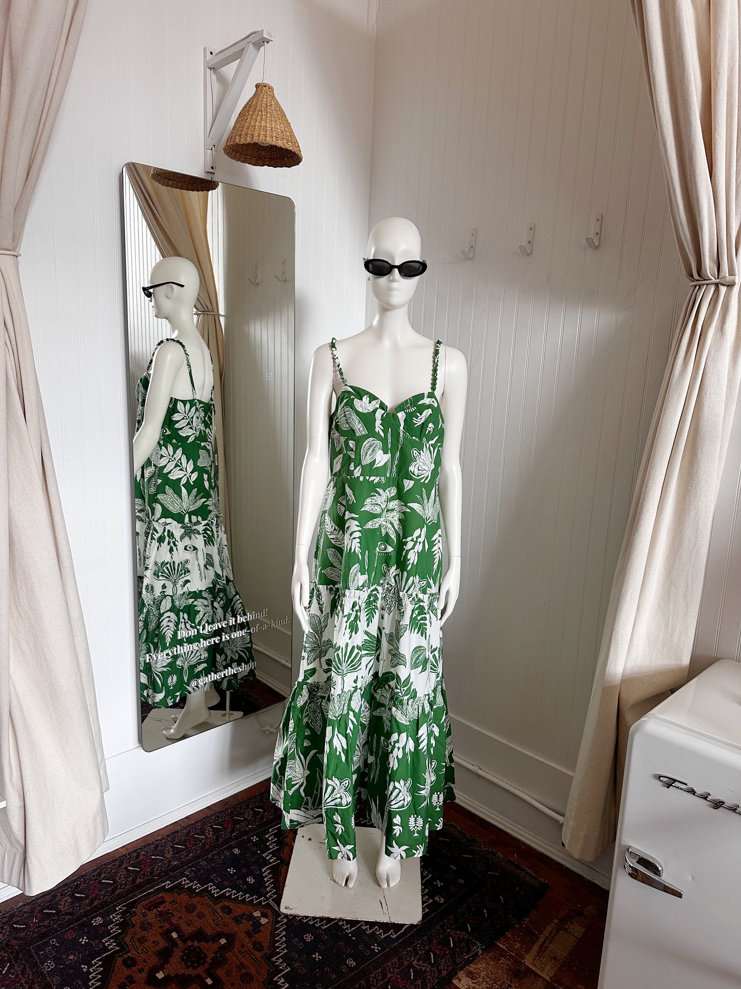 Green Dress by Farm Rio (size large)