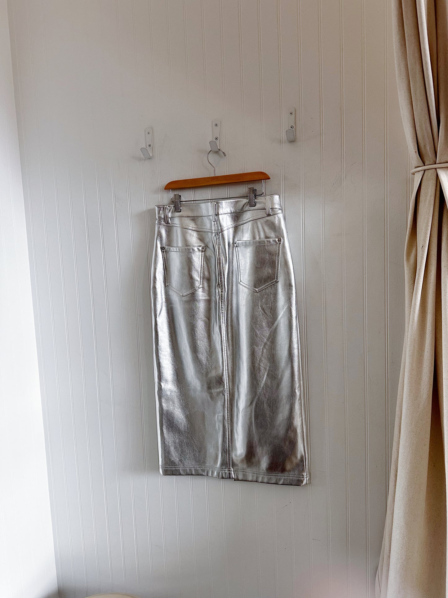 Staud silver skirt 6