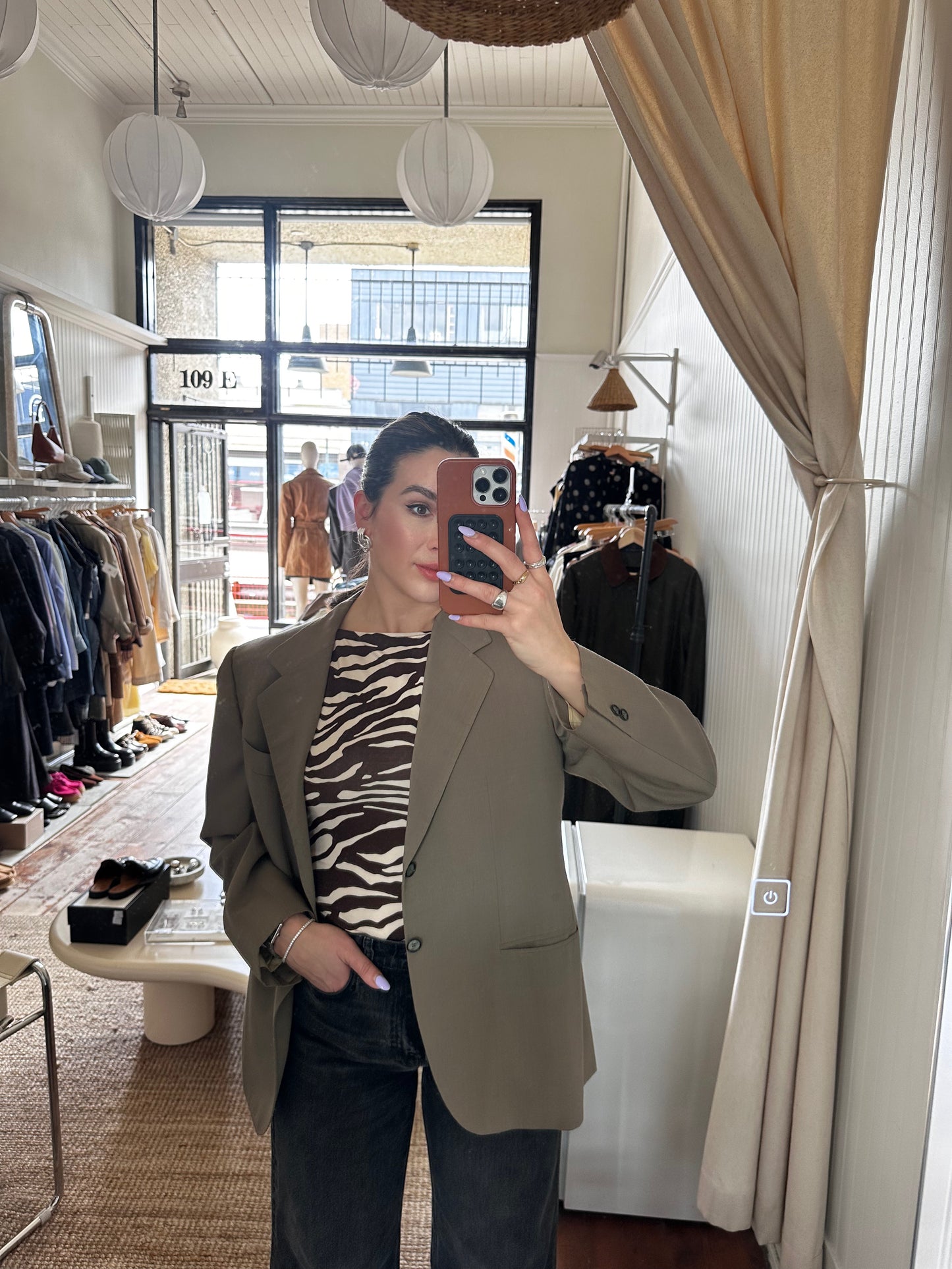 Olive Oversized blazer