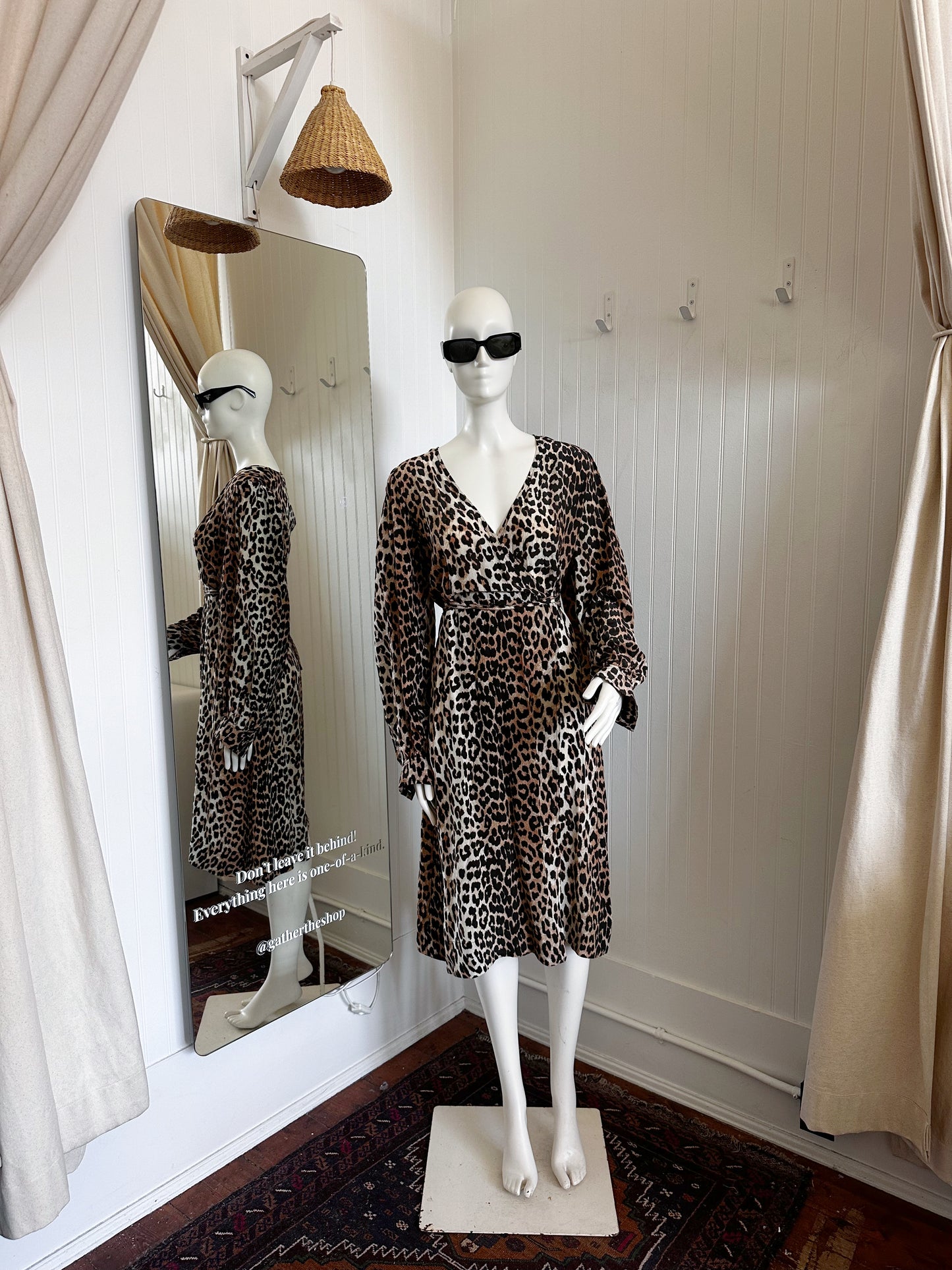 Ganni Leopard dress (size 34)
