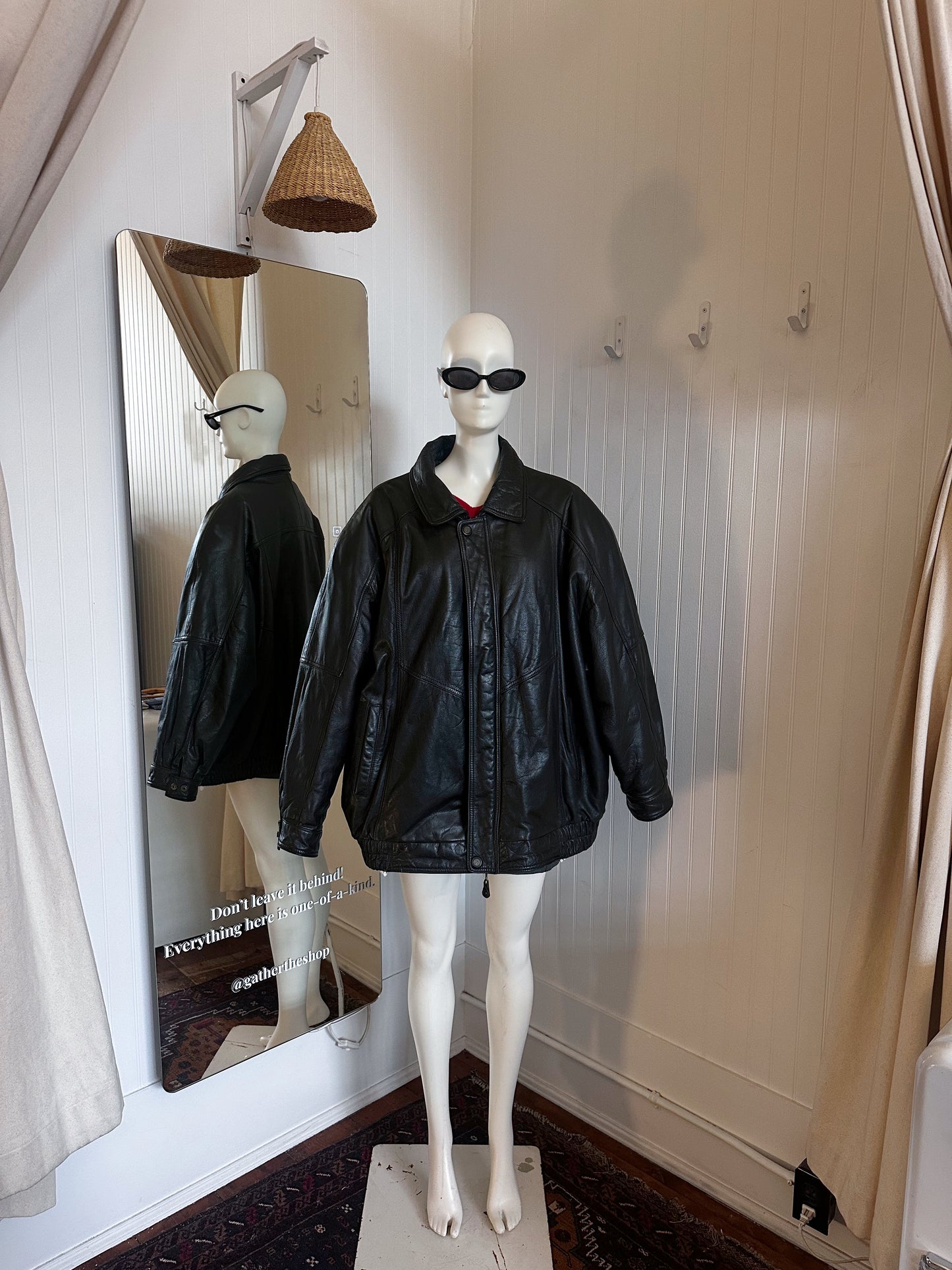 Vintage Oversized Leather Bomber (m-xxl)