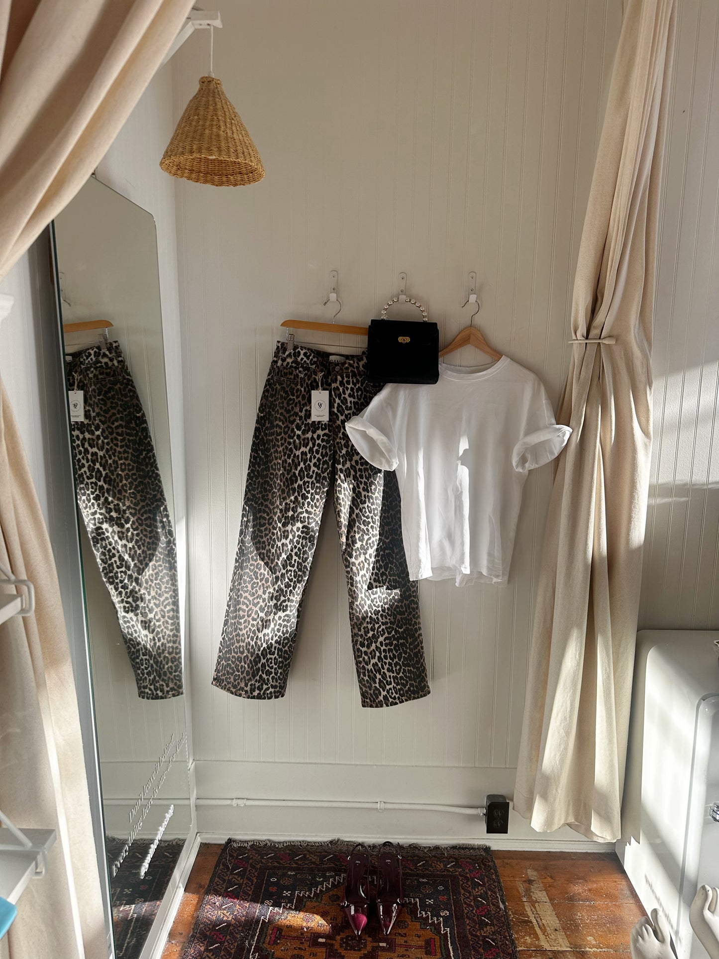Ganni Leopard Jeans (size 26”)