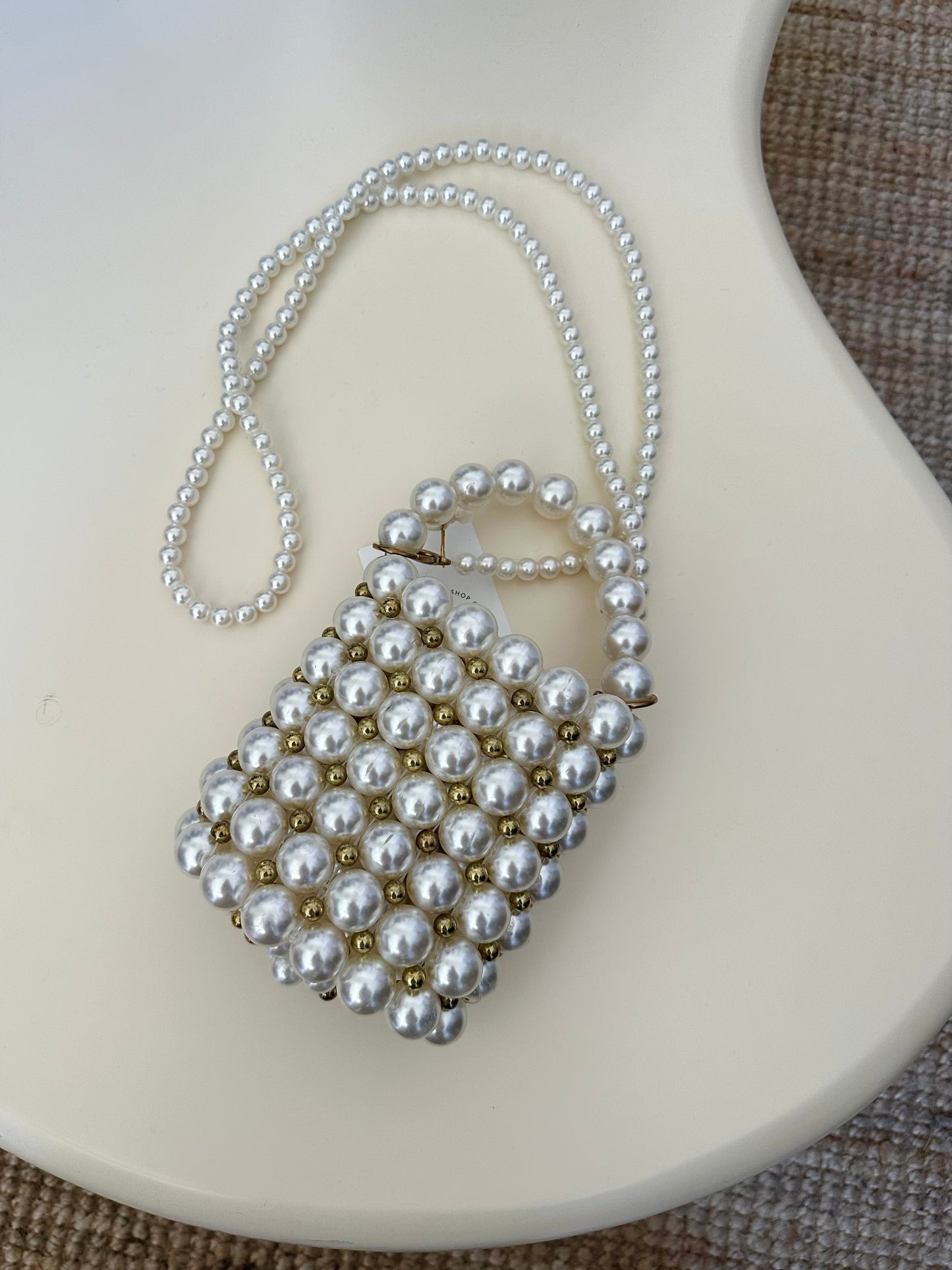 Mini Pearl Bag with Long Strap
