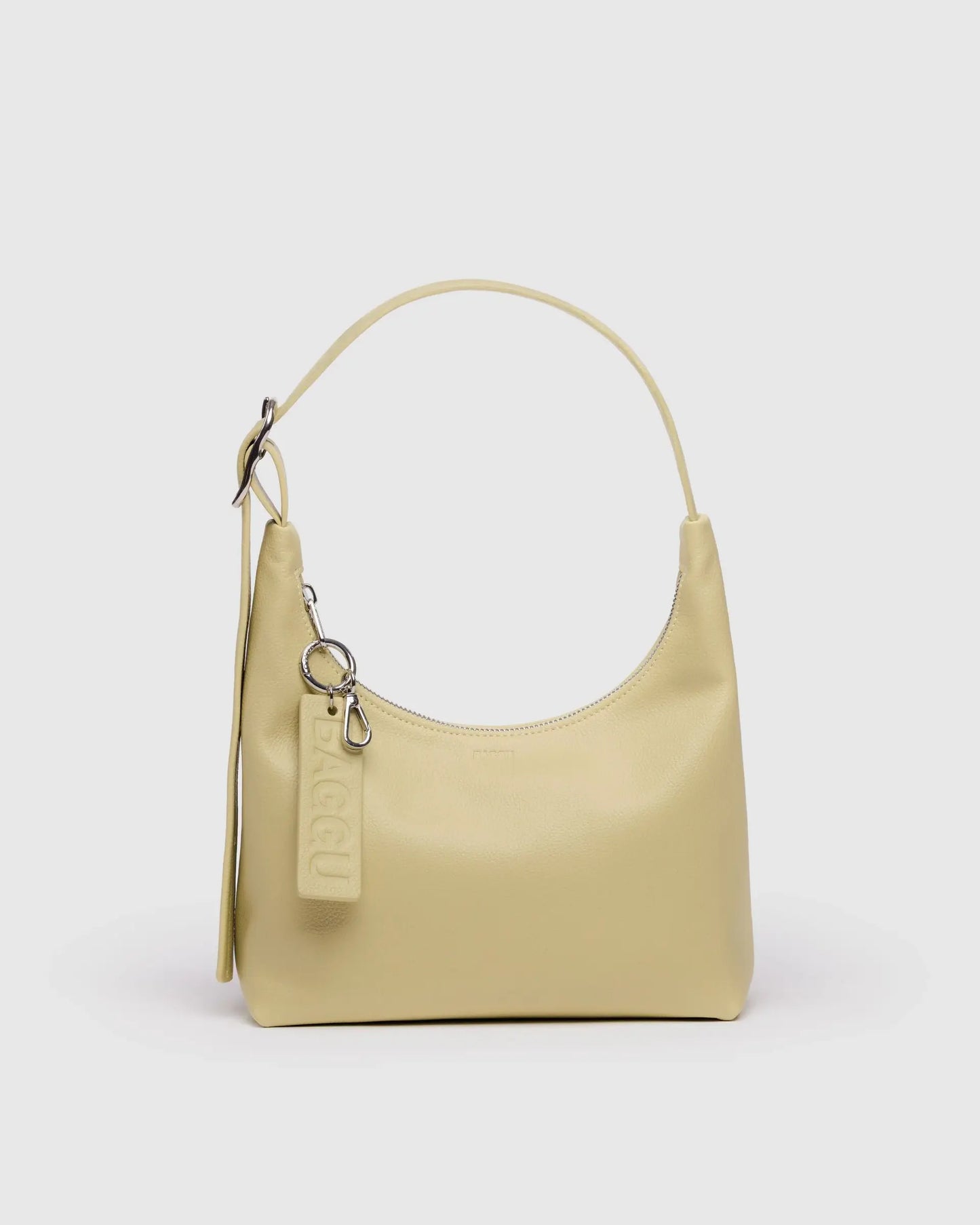 Mini Recycled Leather Bag in Straw
