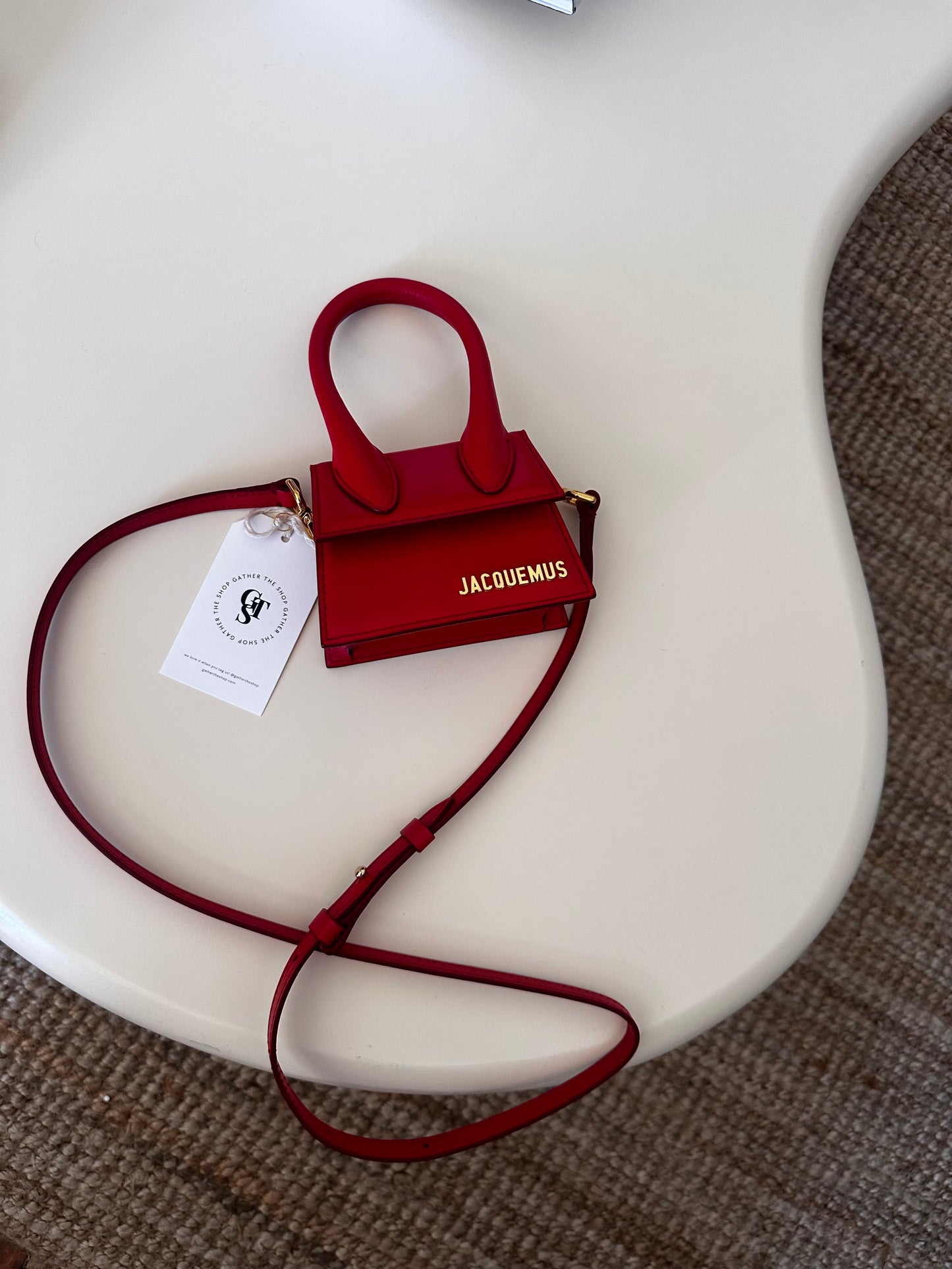 Red jacquemus bag