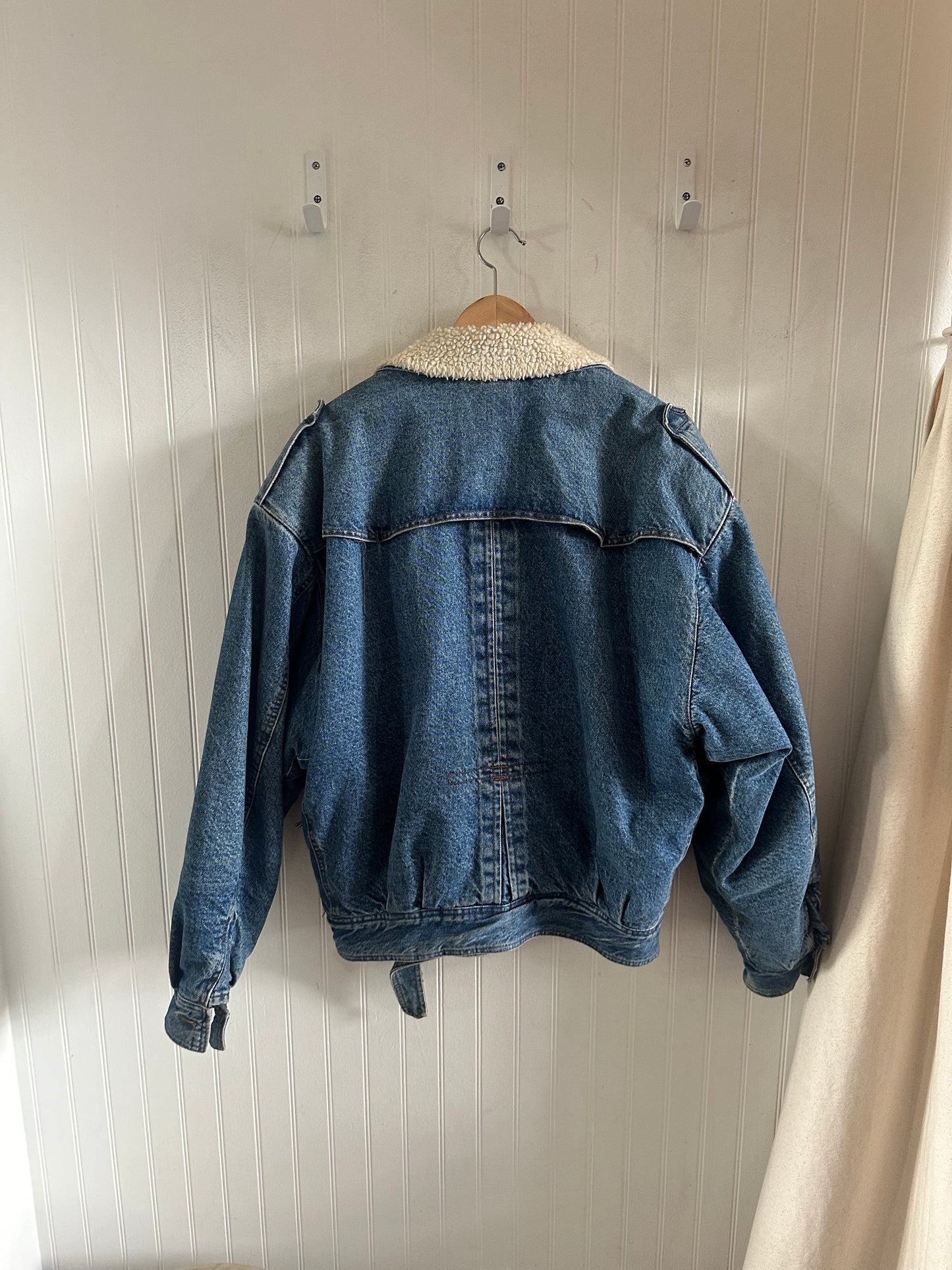Vintage Sherpa lined denim jacket