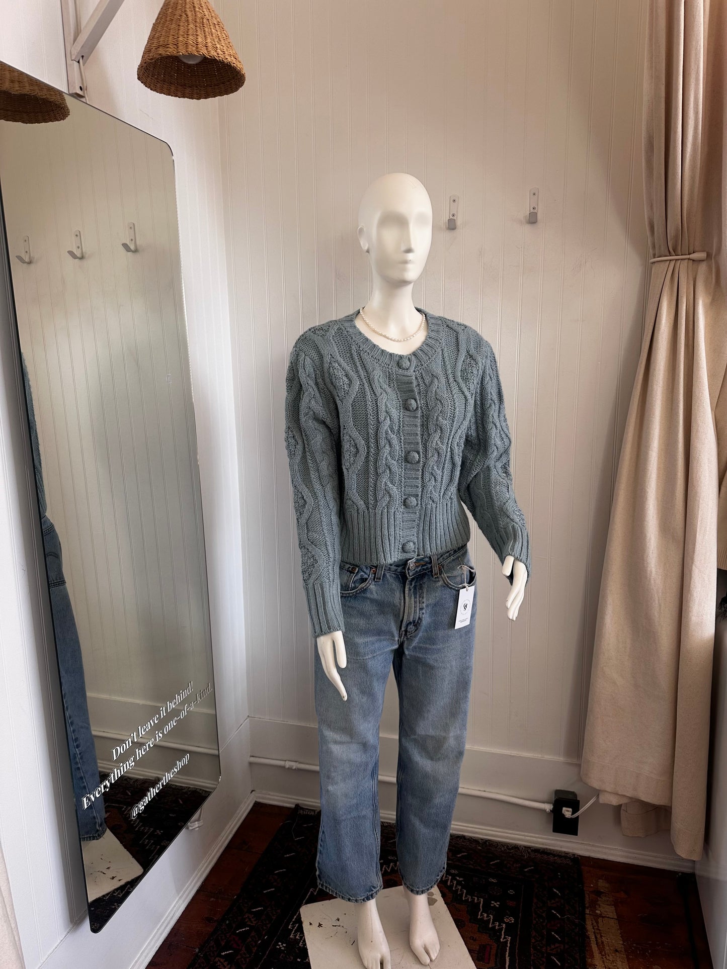 Light Blue Wool Cardigan (medium)