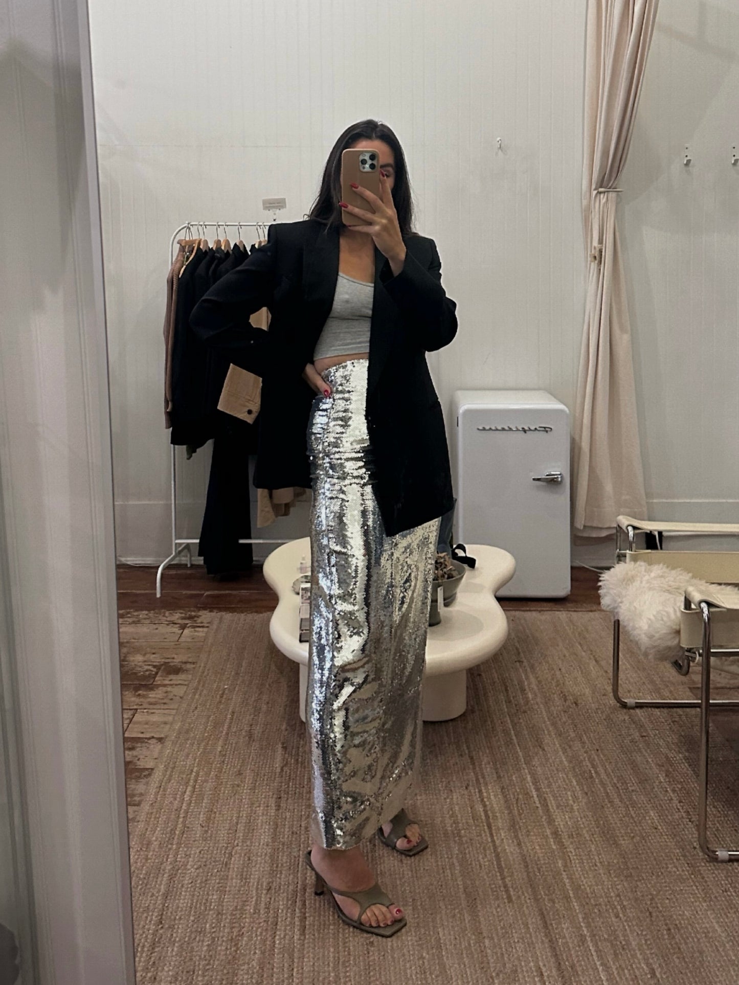 Sequin Maxi Skirt