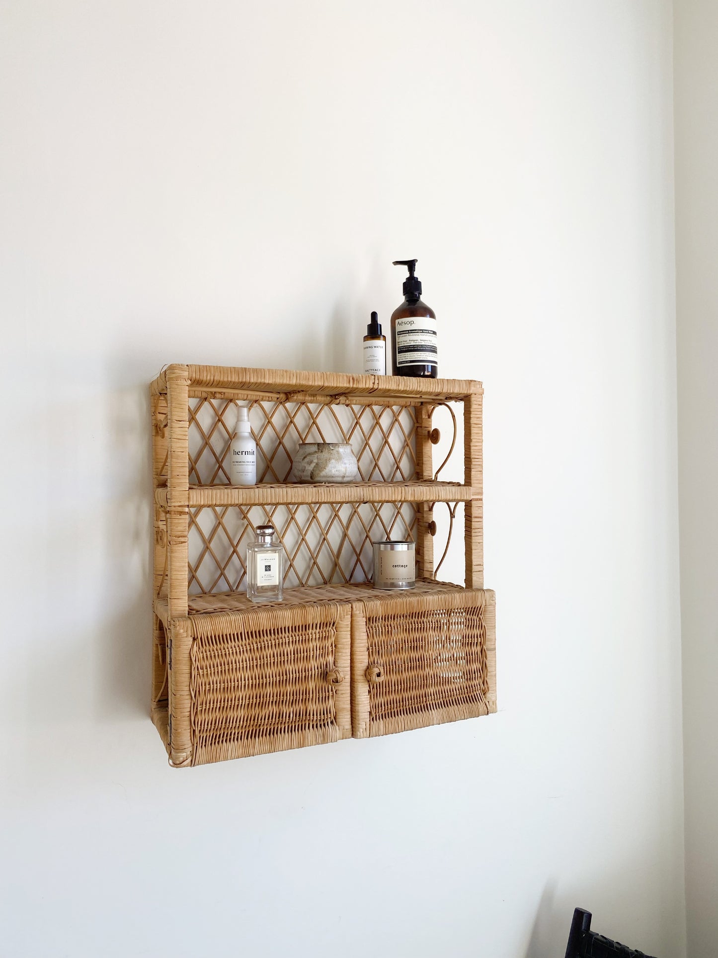 Vintage Wicker Shelf