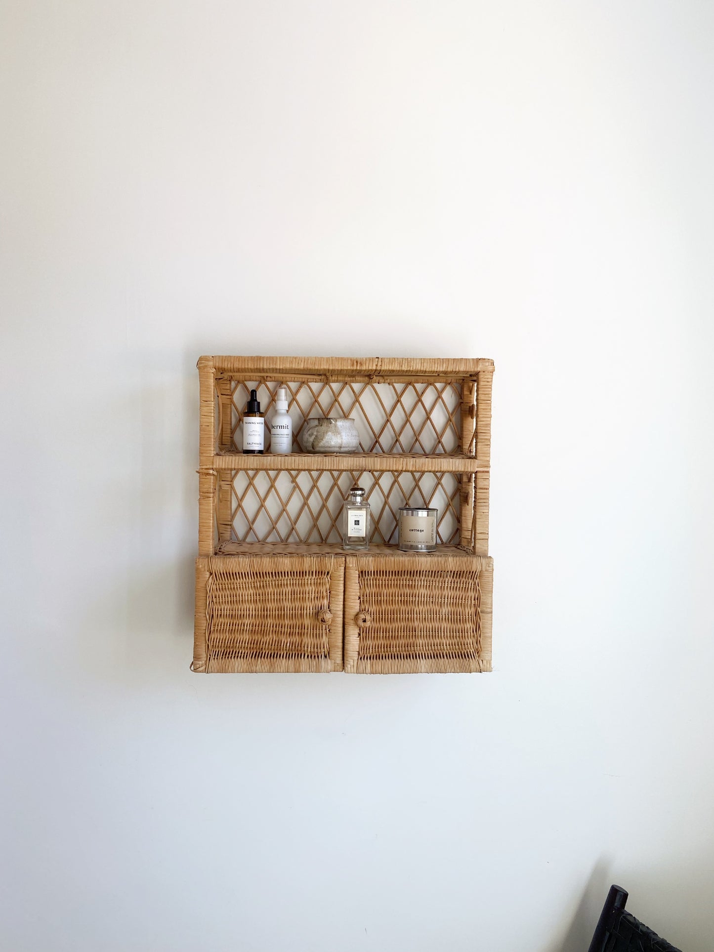 Vintage Wicker Shelf