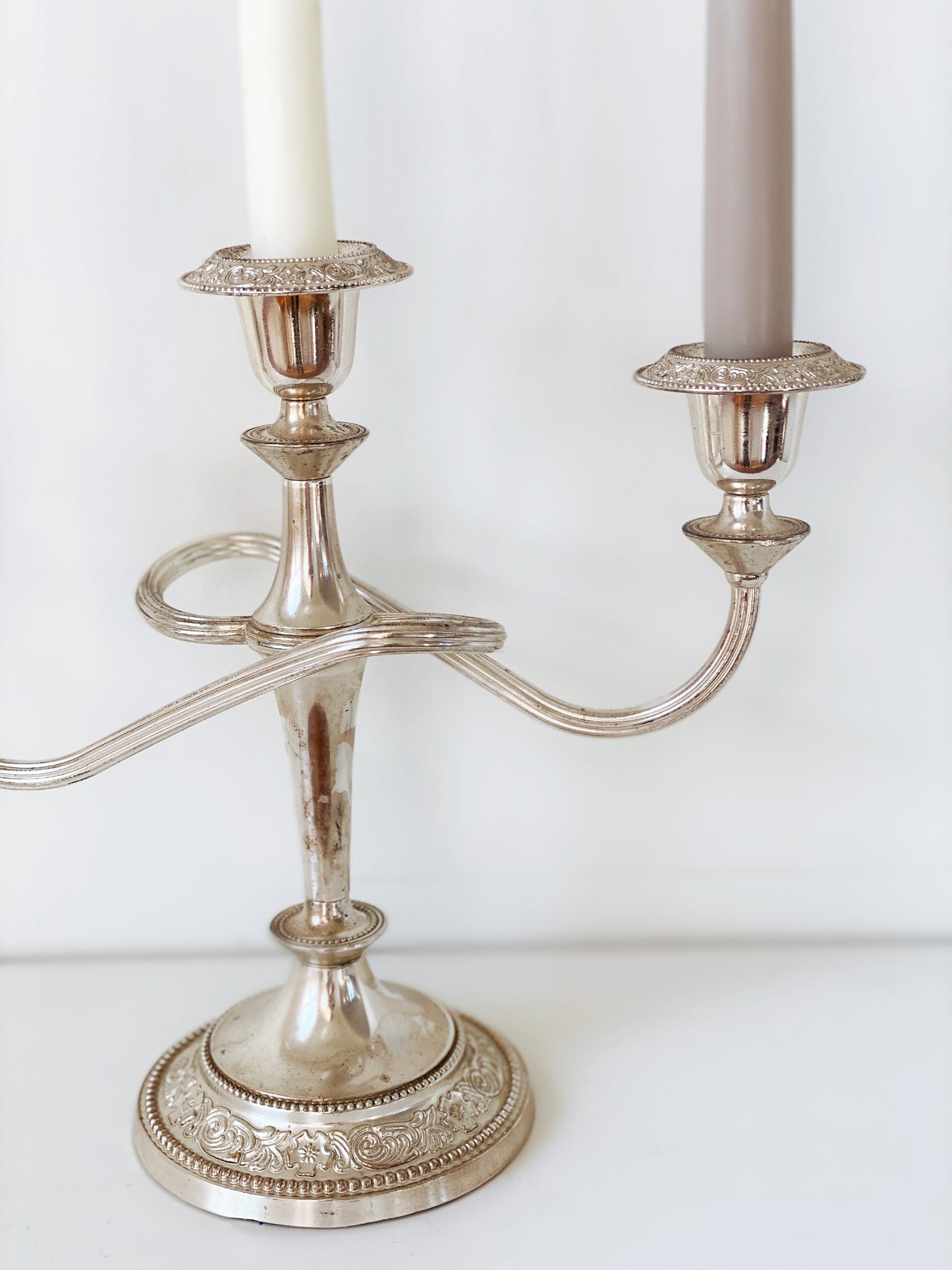 Vintage Silver Plated Candelabra