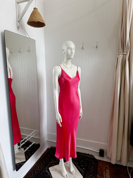 Coral Silk dress by L'AGENCE (Size 2)