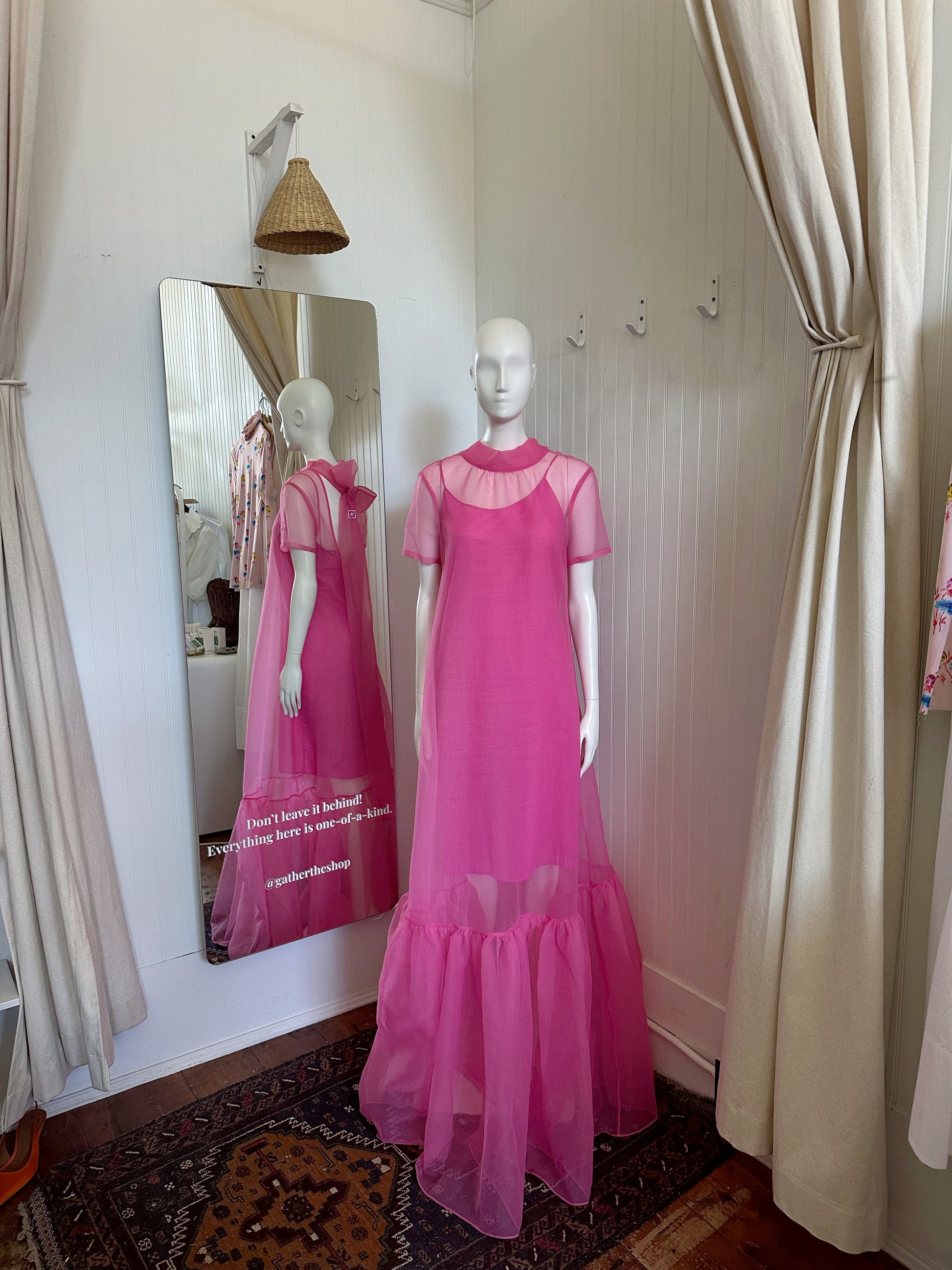 staud pink organza dress Staud organza Beaded Cassie maxi Dress - Pink