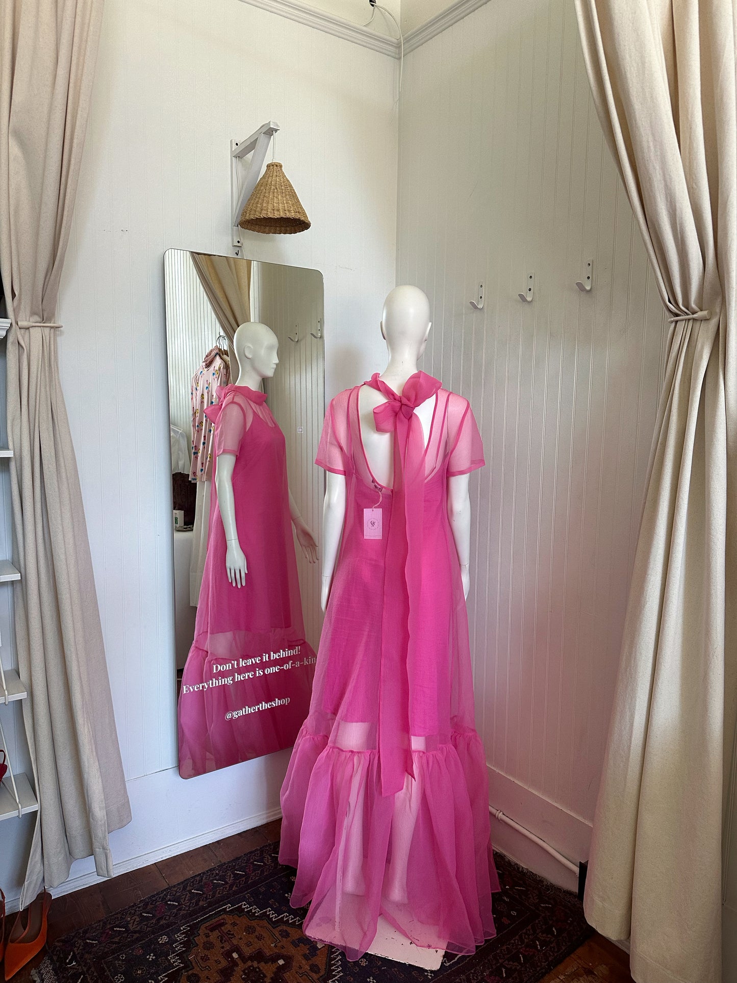 Staud Pink Organza Gown (size xs)