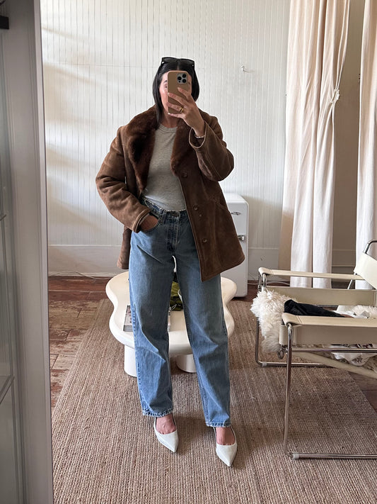 Vintage Suede & Fur Coat (s-l)