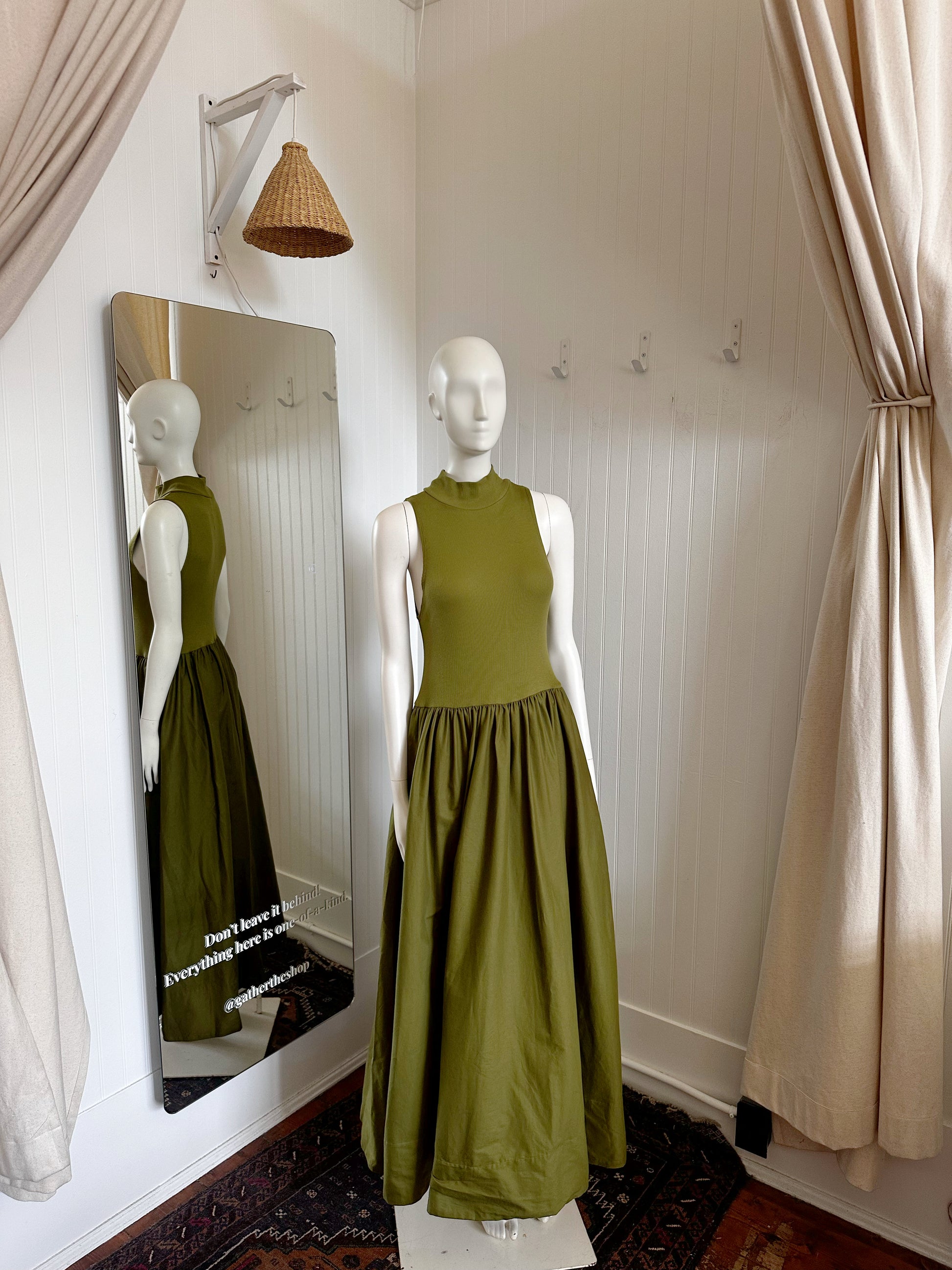 green reformation dress Reformation Green Dress (medium) – gather