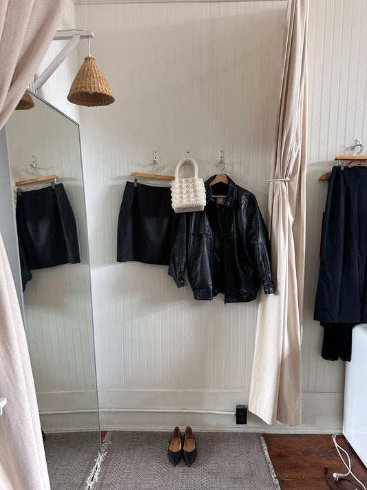 Vintage leather bomber