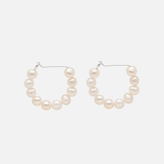 Kara Yoo Pearl Hoops