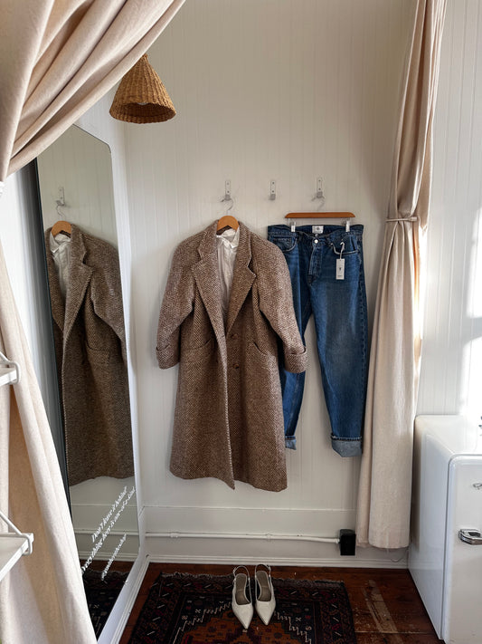 Vintage herringbone coat