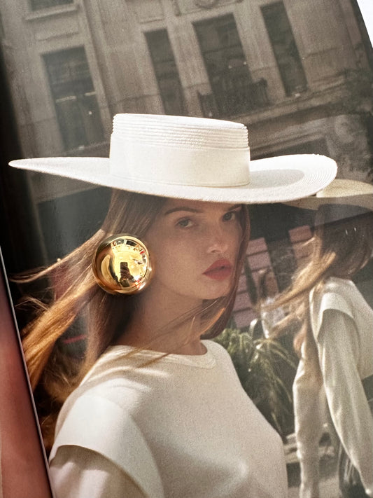 Gold Button Earrings