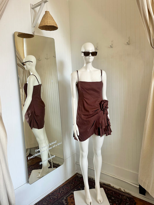 Lovers & Friends Brown Linen Dress (medium)