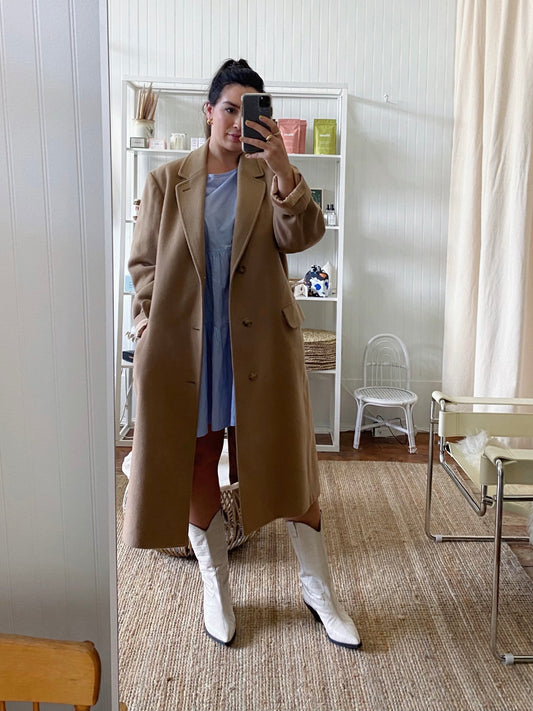 Vintage Oversized Camel Coat