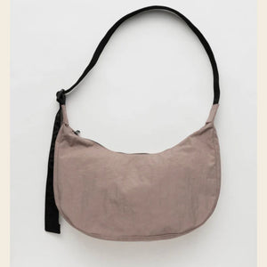 Medium Nylon Crescent Bag in (Pinkish Taupe)