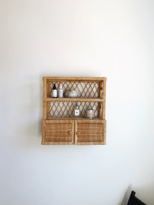 Vintage Wicker Shelf