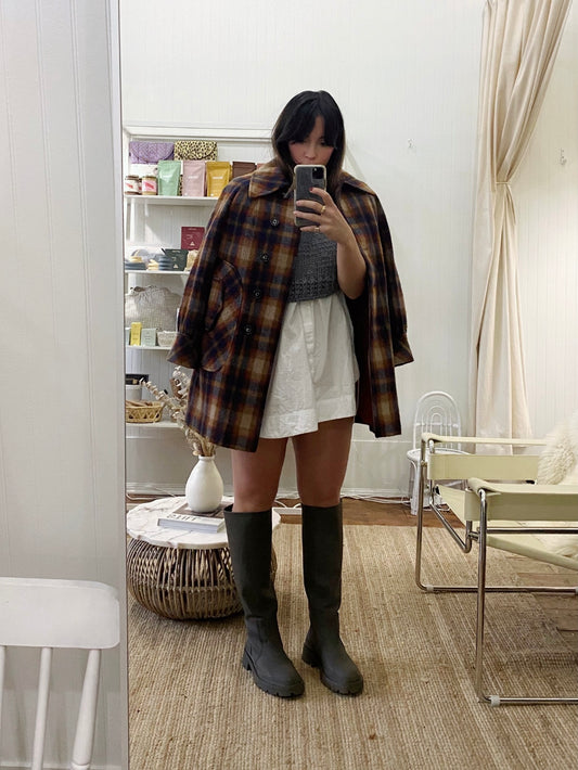 Vintage Plaid Coat